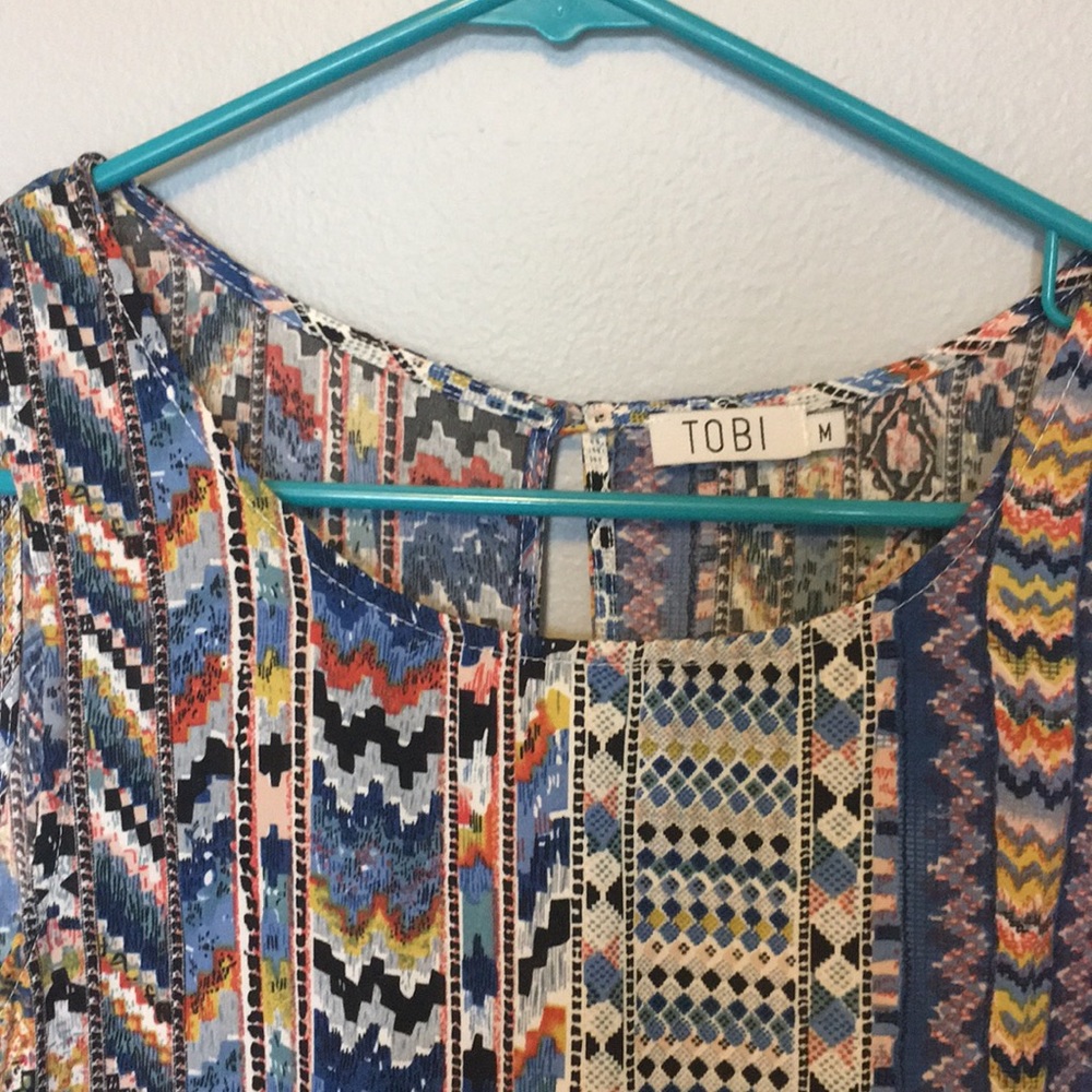 Patterned Babydoll Dress - Picture 2 of 4